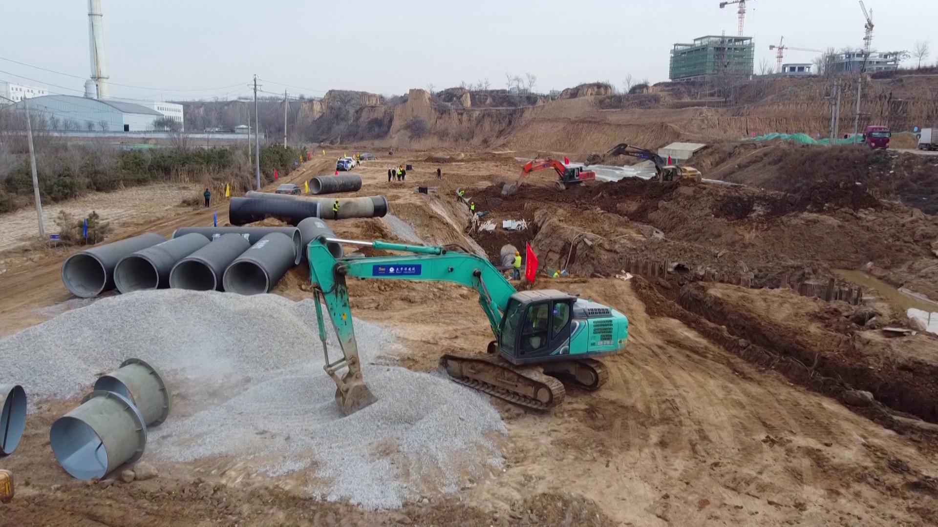 太原热浸塑钢管涂塑钢管 阳曲县中社河河道综合治理工程:全力以赴保工期 为太忻一体化经济区建设作贡献 太原热浸塑钢管涂塑钢管 阳曲县中社河河道综合治理工程:全力以赴保工期 为太忻一体化经济区建设作贡献